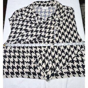 Studio 1 Womens Shirt Long Sleeve French Cuff Black/White 20W